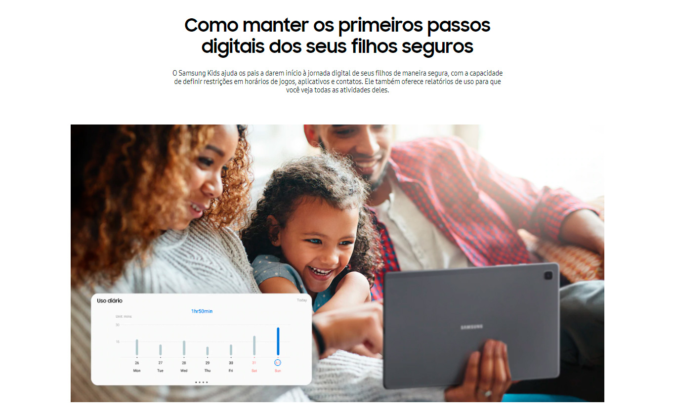 Tablet Samsung Galaxy A7 WiFi T500 64GB 3GB RAM Tela Grande 10.4